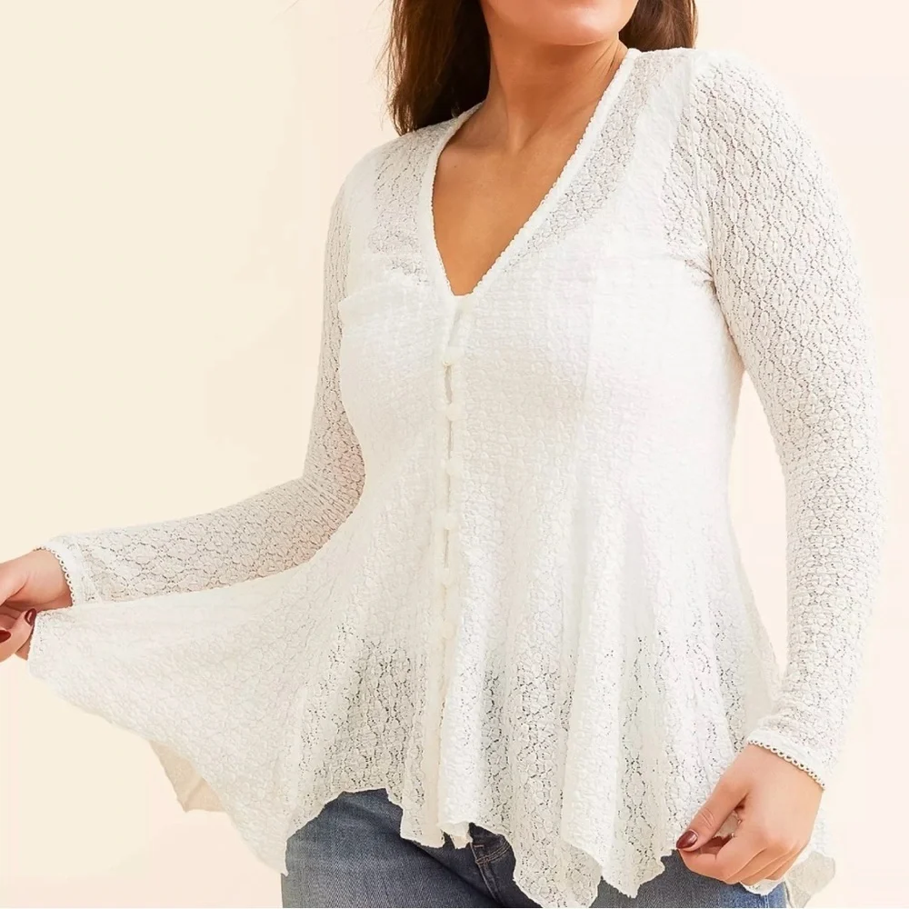 FREE PEOPLE Janey Lace Blouse
